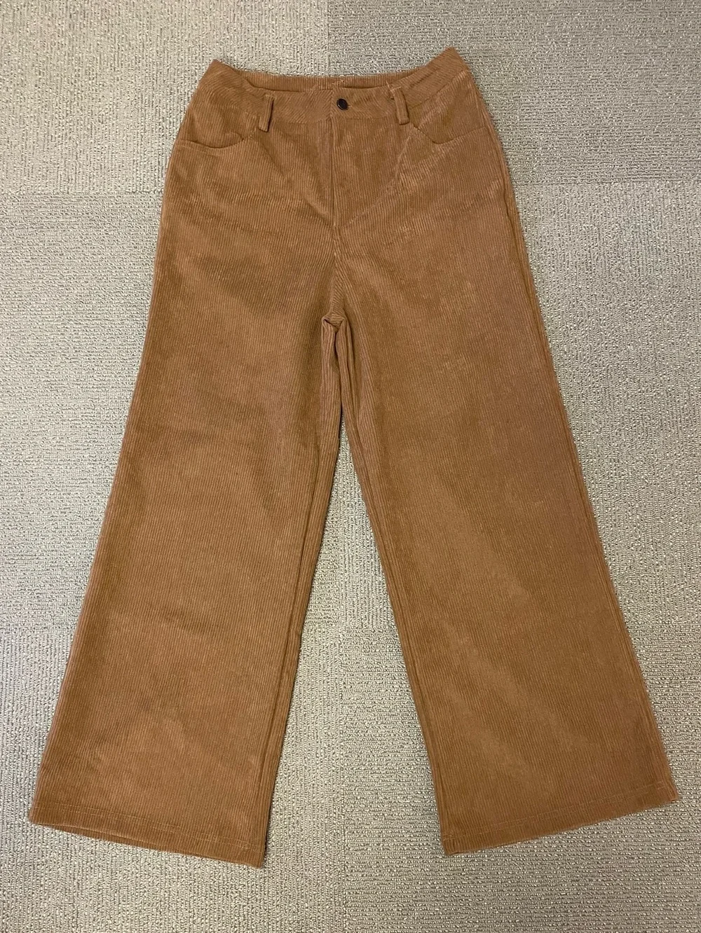 Halara High Waisted Corduroy Casual Baggy Pants with Pockets Size Medium Regular